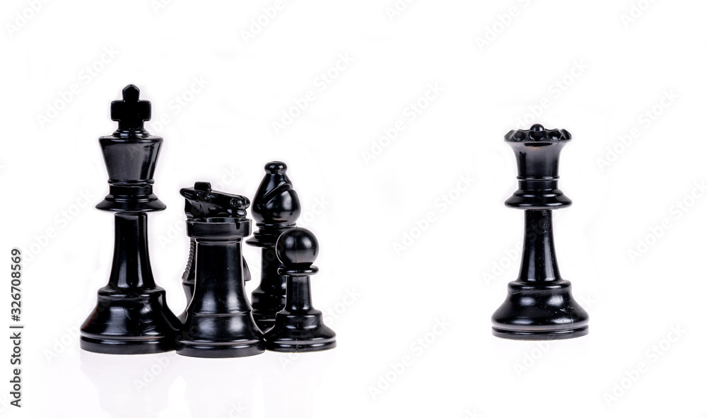 Chess pieces isolated on white background Chess pieces isolated on white background