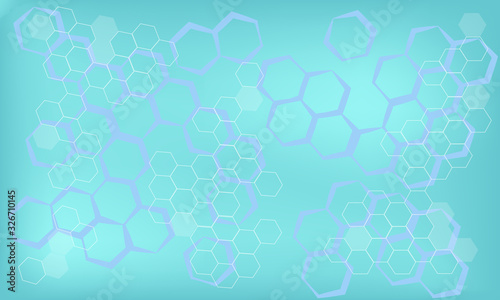 Abstract geometric blue background, medicine technology concept.