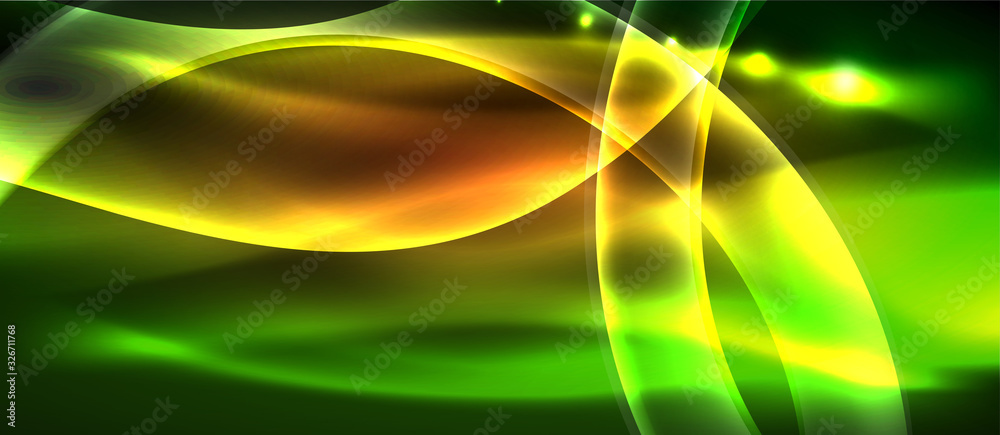 Abstract background. Shiny design neon waves with light effects, techno trendy design. Vector Illustration For Wallpaper, Banner, Background, Card, Book Illustration, landing page Abstract background. Shiny design neon waves with light effects, techno trendy design. Vector Illustration For Wallpaper, Banner, Background, Card, Book Illustration, landing page