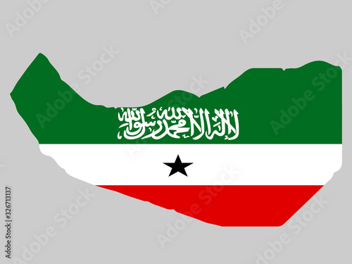 Republic of Somaliland Map flag Vector photo