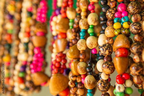 Detail photography of typical handicraft from brazil