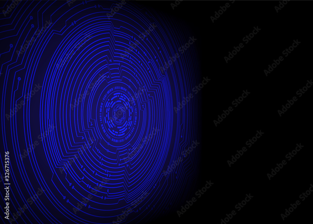 Blue eye cyber circuit future technology concept background Blue eye cyber circuit future technology concept background