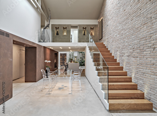 Fotografie interior shots of a modern living room into a industrial apartment