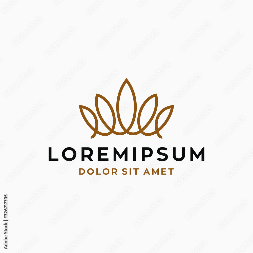 elegant, luxury and simple crown logo icon line outline symbol vector suitable for property hotel business elegant, luxury and simple crown logo icon line outline symbol vector suitable for property hotel business