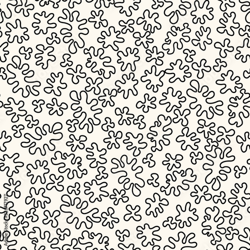 Labyrinth abstract seamless pattern with abstract handdrawn lines. Repeating vector tiles  regular modern texture.
