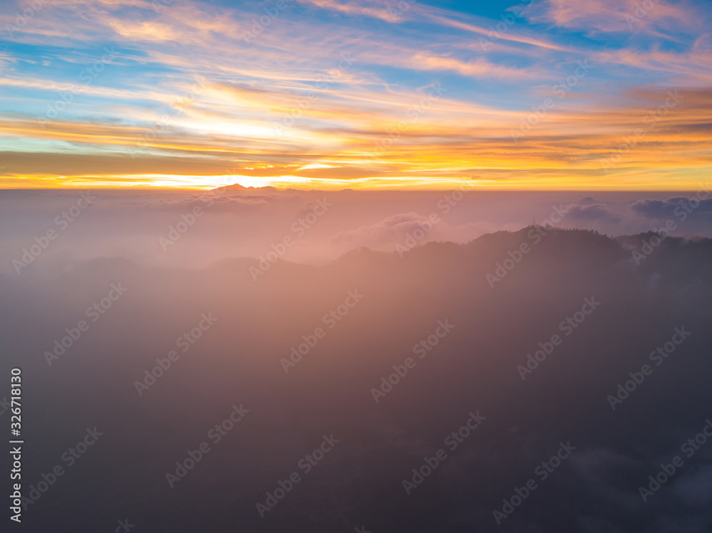 aerial view of mountain with beautiful scenery. aerial view of mountain with beautiful scenery.