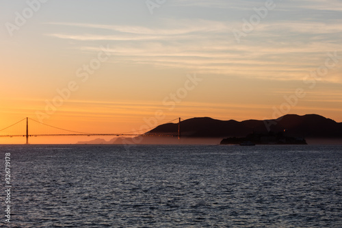 A tranquil twilight settles over the Golden Gate Bridge connecting Marin to San Francisco in California. This west coast urban area, including Oakland and San Jose, is home to about 8 million people.