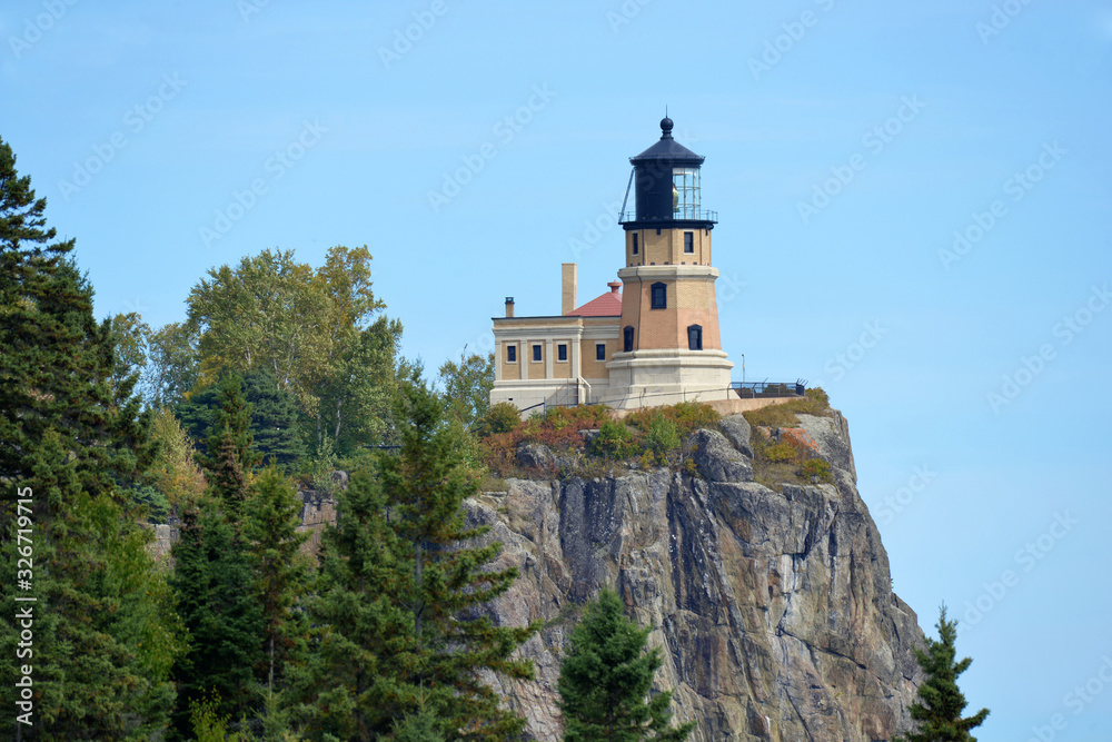 Split Rock Lighthouse on North Shore of lake Superior 