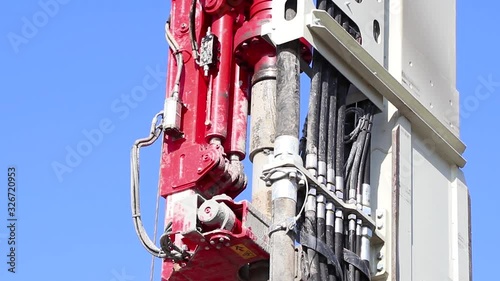 Work rig. Drilling with flushing solution. Device wells for deep freezing soil.