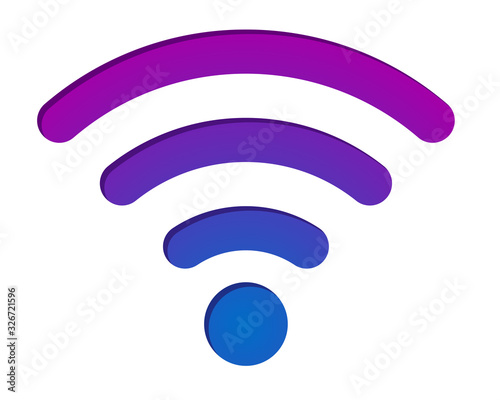 Wifi signal symbol icon illustration