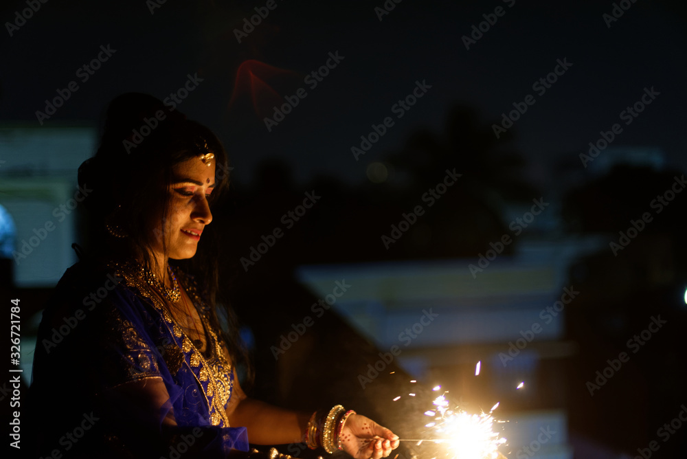 Young and beautiful Indian Bengali/gujarati/rajasthani woman in Indian