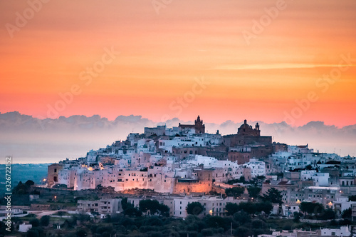 Ostuni (The White Town) at Sunrise - Puglia - Italy © arnaud laqueyrie