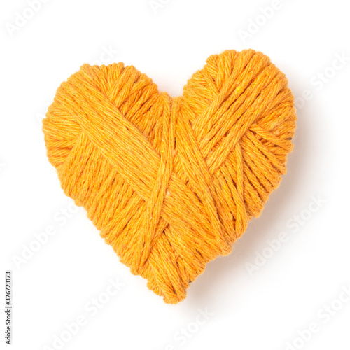 Ein Herz aus Wolle, orange