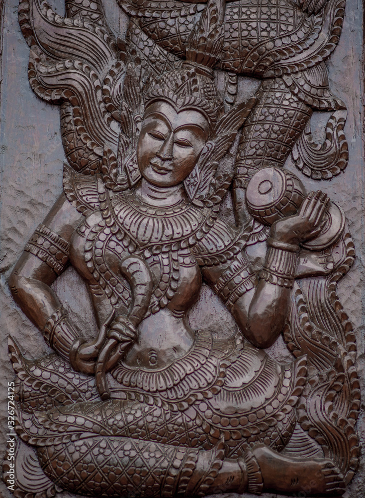 Fototapeta premium statue in temple