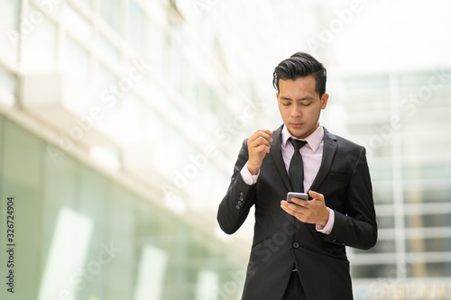 Businessman staff portrait with natural lighting photo