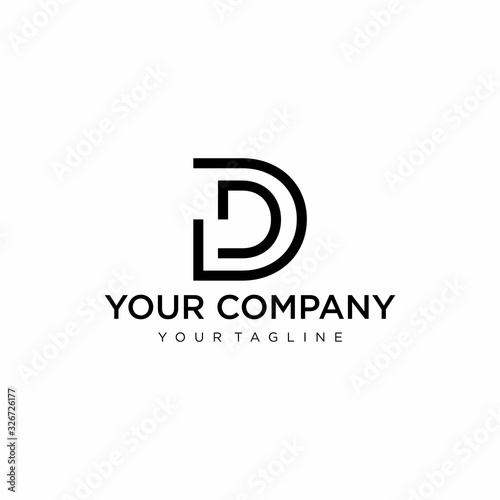 Clean and modern logo design of letter D with white background - EPS10 - Vector.