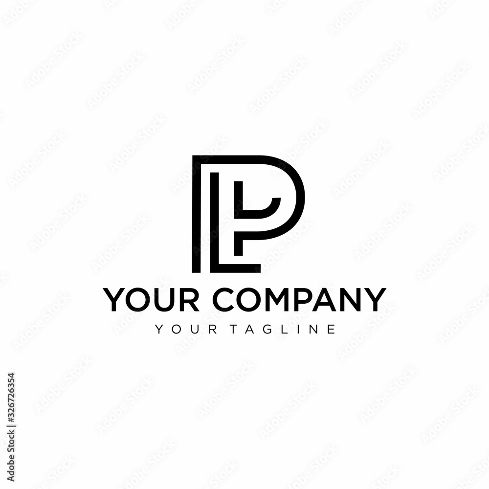 Clean line logo design of letter P with white background - EPS10 - Vector. Clean line logo design of letter P with white background - EPS10 - Vector.