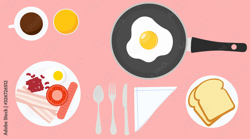 Vector Illustration of a Breakfast Vector Illustration of a Breakfast