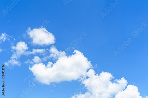 Blue sky with cloud bright The background at Thailand border, Malaysia, tropical area.