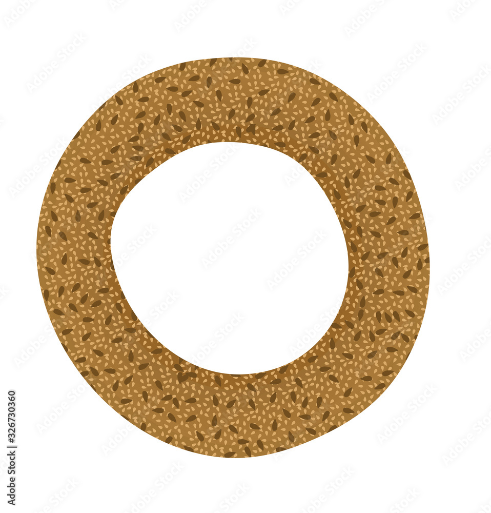 Turkish roll bagel. vector illustration Turkish roll bagel. vector illustration