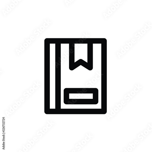 Book Icon, Textbook Logo, Education & School Symbol.