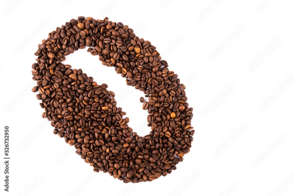drawing of coffee grains from many whole coffee beans drawing of coffee grains from many whole coffee beans