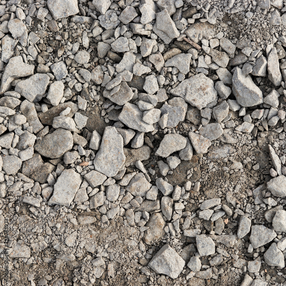 Dark gray gravel stones for the underground in road construction Dark gray gravel stones for the underground in road construction