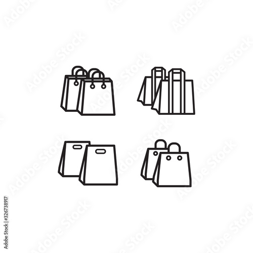 shopping bag icon in trendy flat style 