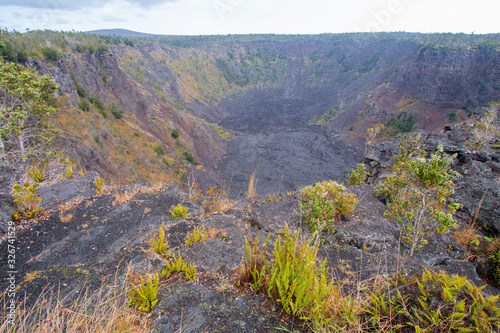 Kilauea Iki Crater in Volcano Park Big Island Hawaii photo