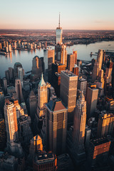 Fototapete Manhattan World Trade Center bei Sonnenaufgang  © James