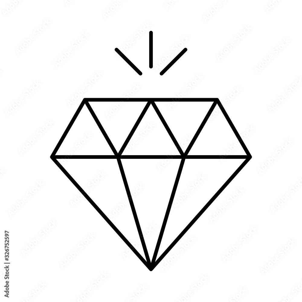 Diamond Line Icon. For Mobile and Web Diamond Line Icon. For Mobile and Web
