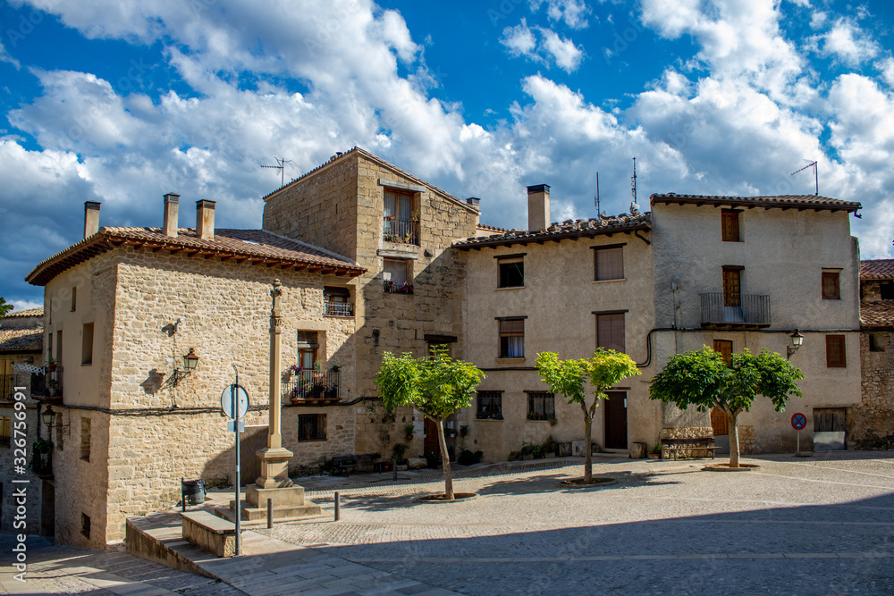  Small houses in the town of Valderrobres, Spain