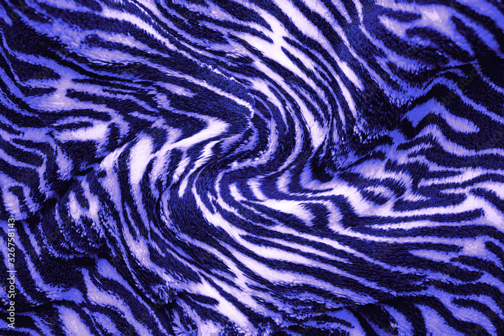 Blue abstract background.Striped Zebra pattern.