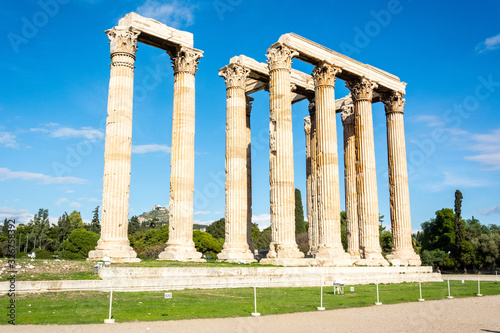 Plakat Ruins of the Temple of Olympian Zeus in Athens, Greece.