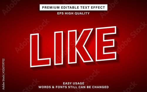 like text effect