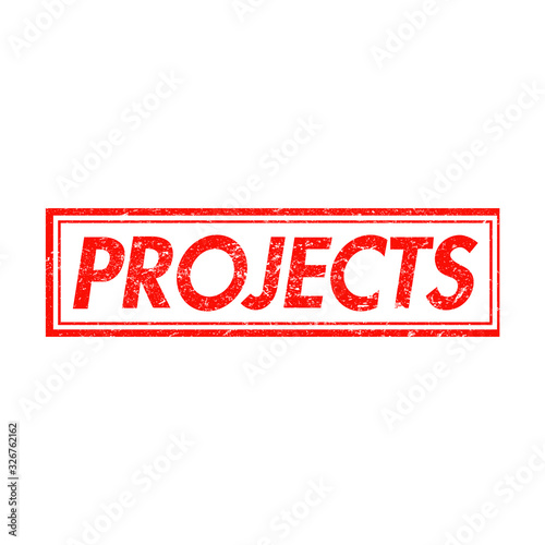 PROJECTS typography grunge effect - VECTOR