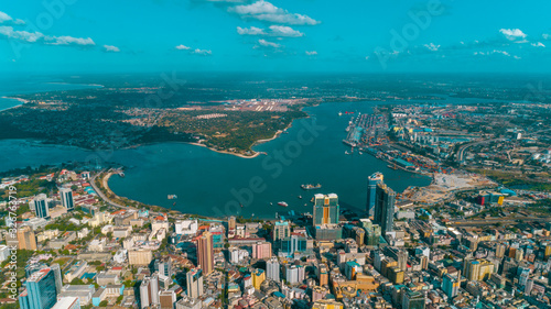 aerial view of the haven of peace, city of Dar es Salaam