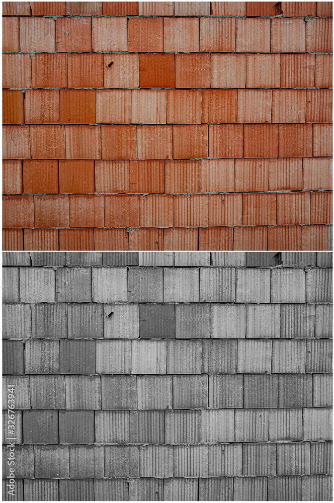 Fototapeta premium Background of red brick wall pattern texture