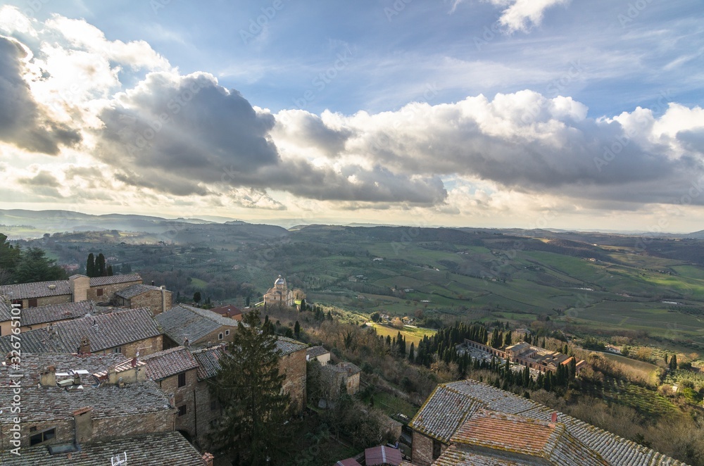 Panorama of Montepulciano seen from above