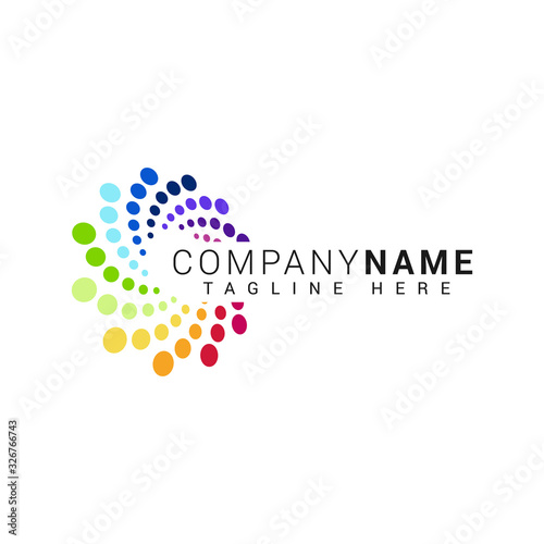 Colorful circular abstract logo