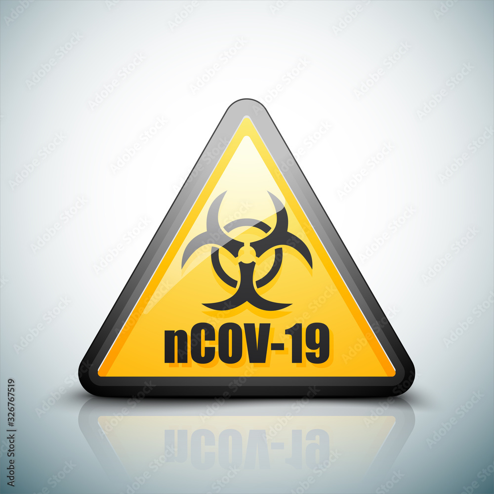 nCOV-19 biohazard danger sign illustration nCOV-19 biohazard danger sign illustration