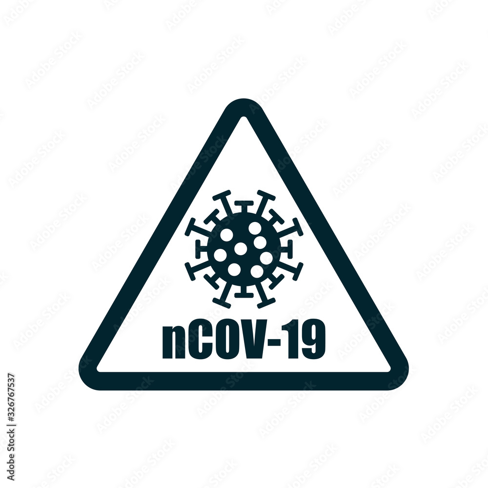 nCOV-19 biohazard danger sign illustration nCOV-19 biohazard danger sign illustration