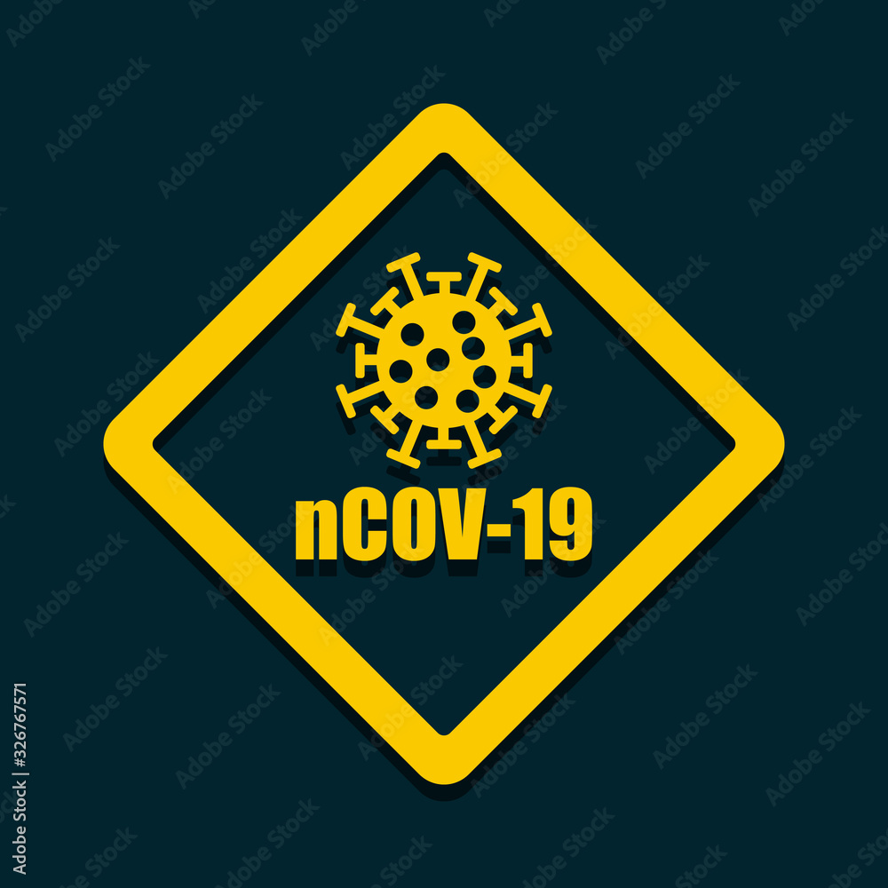 nCOV-19 biohazard danger sign illustration nCOV-19 biohazard danger sign illustration