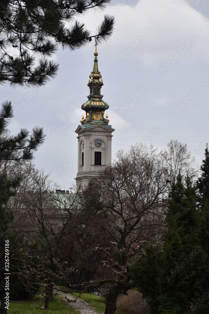 Cathedral Church in Belgrade.View from Kalemegdan