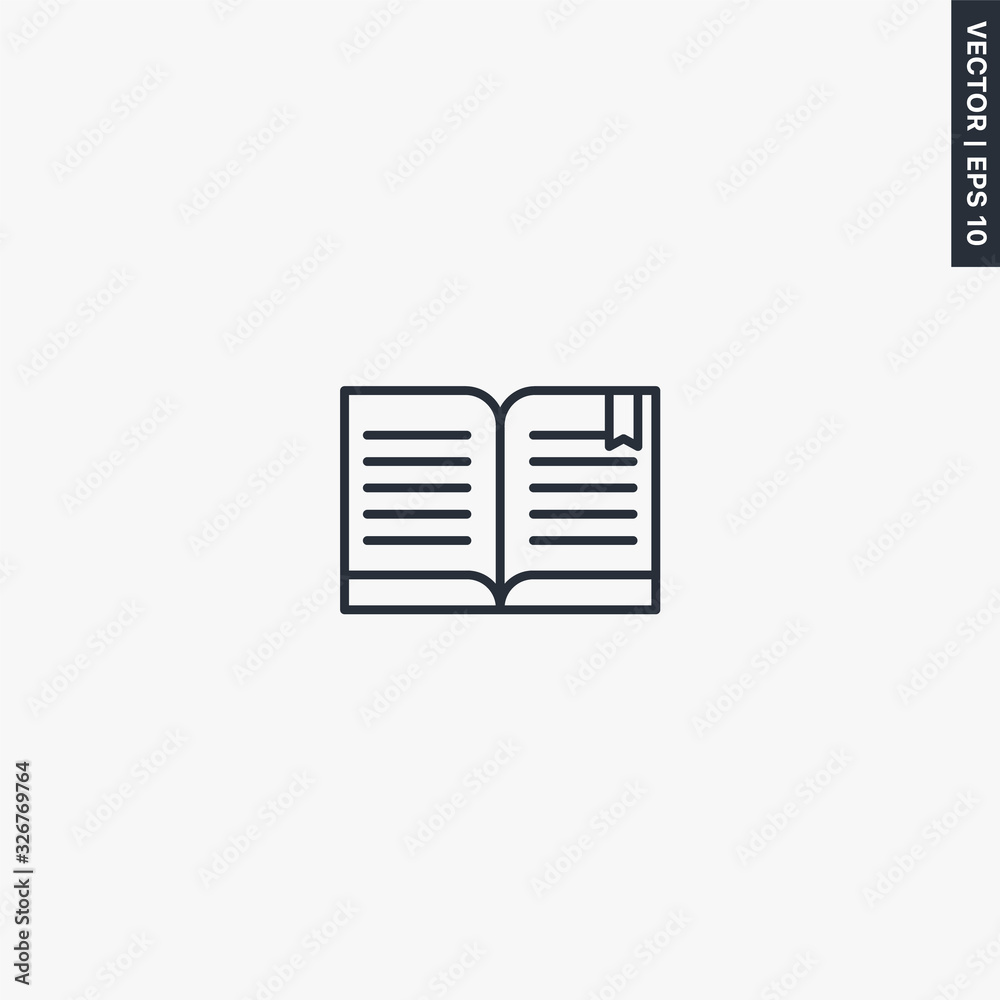 Book, linear style sign for mobile concept and web design Book, linear style sign for mobile concept and web design