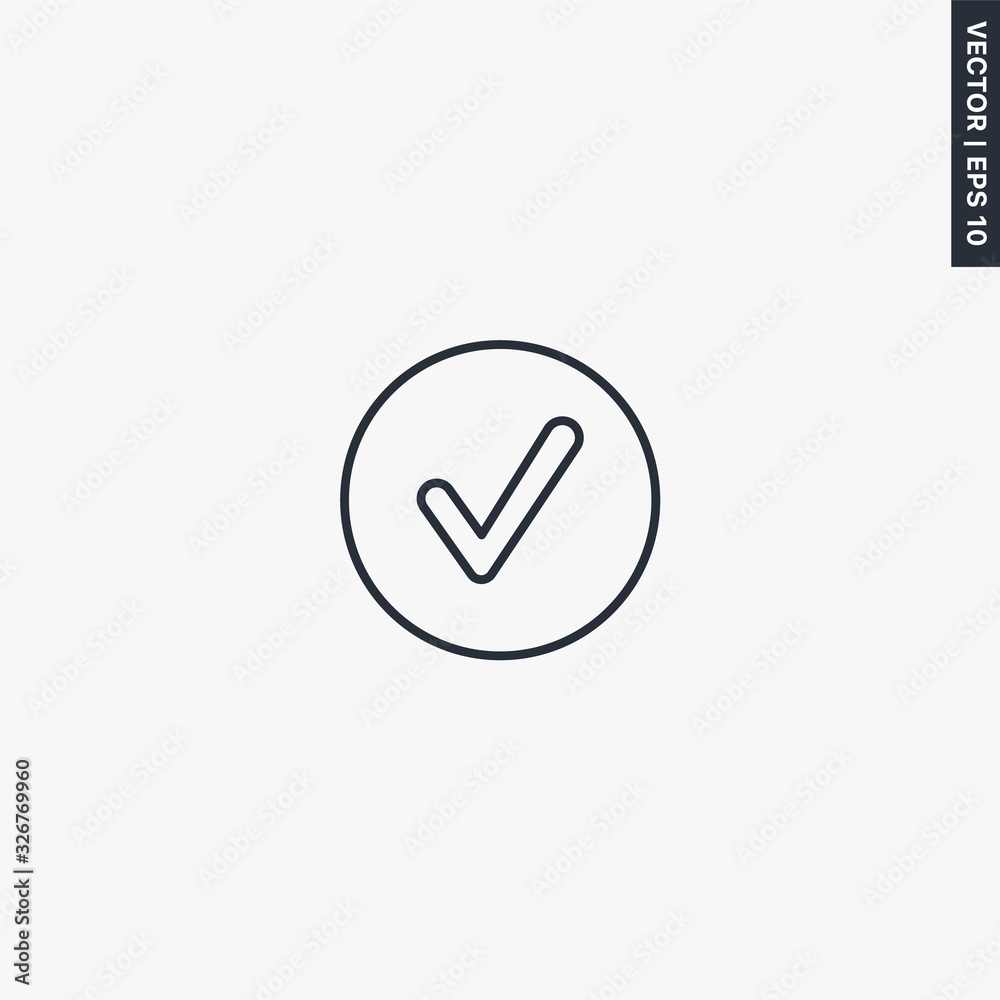Checkbox, linear style sign for mobile concept and web design Checkbox, linear style sign for mobile concept and web design