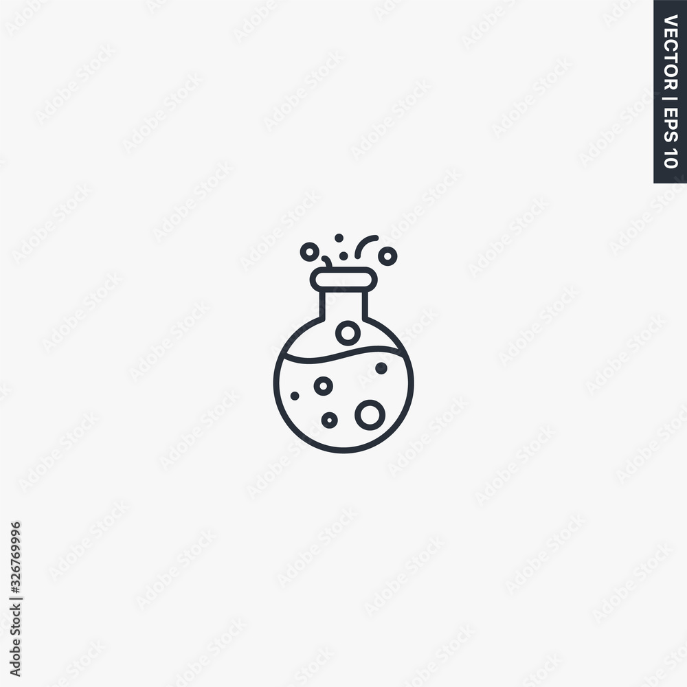 Chemical reaction, linear style sign for mobile concept and web design Chemical reaction, linear style sign for mobile concept and web design