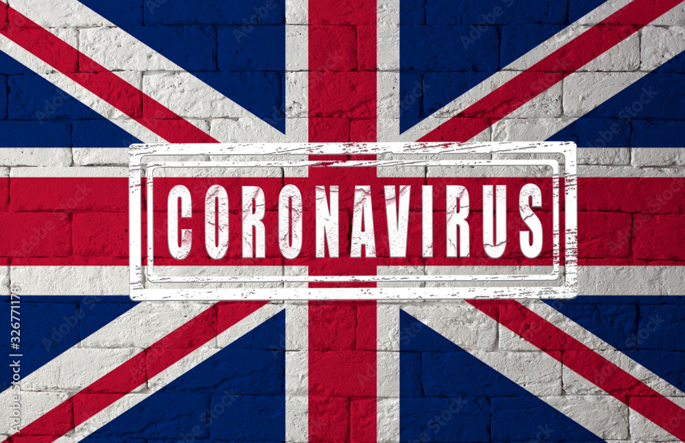 Fototapeta premium Flag of the United Kingdom with original proportions.
