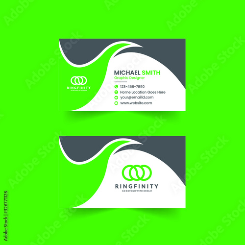 Abstract Business Card Template Free Vector4 photo