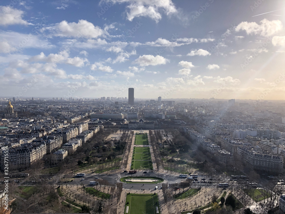 landscape of paris from the eiffel tower